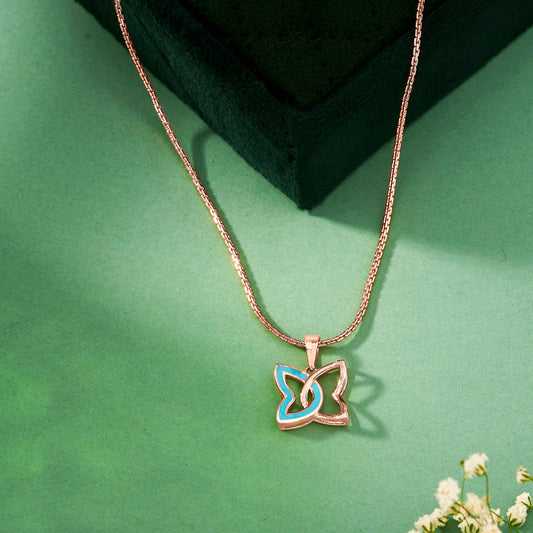 Butterfly Glow Gold Modern Pendant for Women