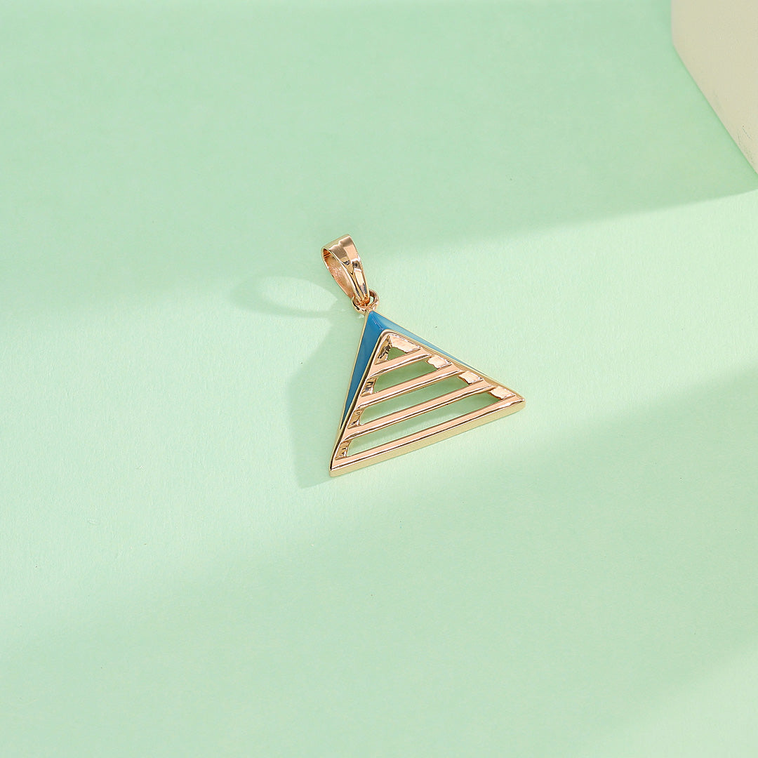 Coastal Curve Gold Modern Pendant for Women
