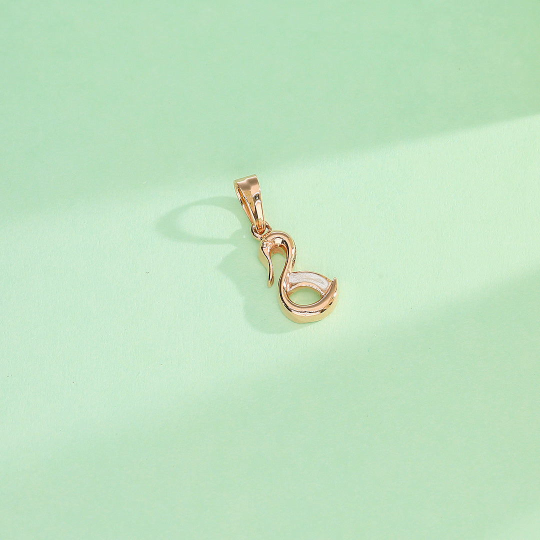 Swan Grace Gold Charm Pendant for Women