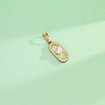 Pearl Glow Gold Modern Pendant for Women