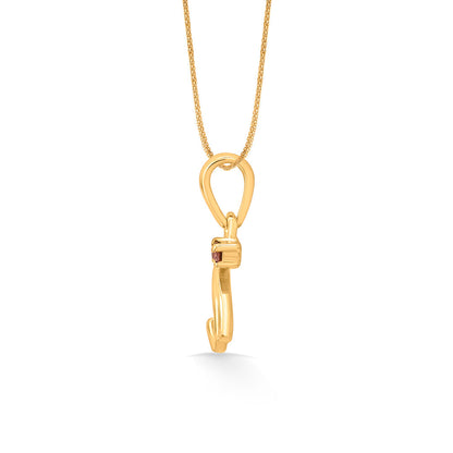 Stellar S Gold Alphabet Pendant for Women