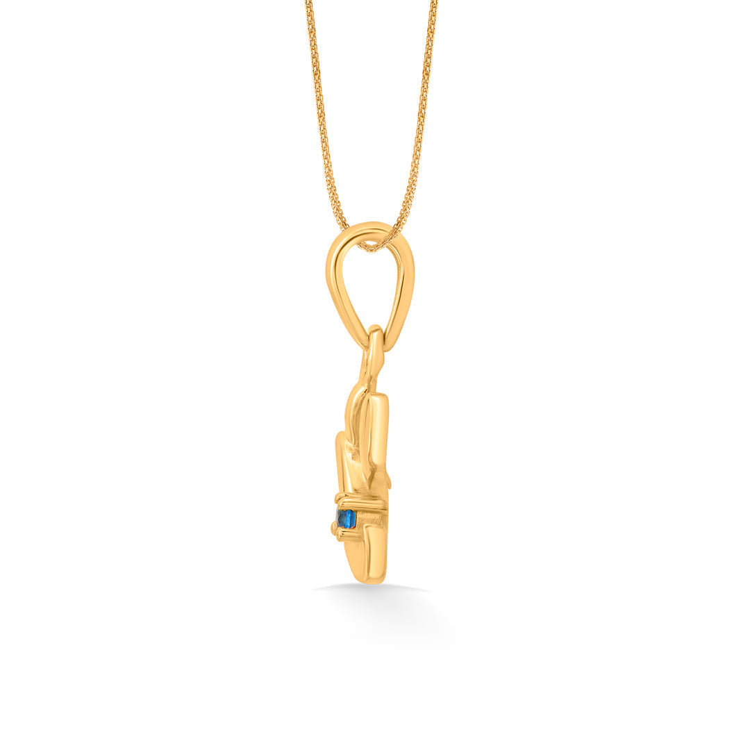 K Glow Gold Alphabet Pendant for Women