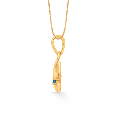 K Glow Gold Alphabet Pendant for Women
