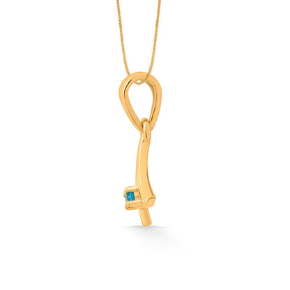 Aura A Gold Alphabet Pendant for Women