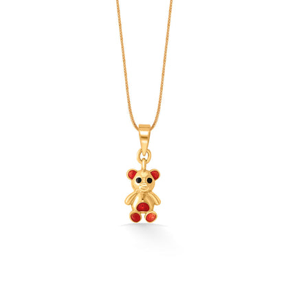 Teddy Love Gold Charm Pendant for Women