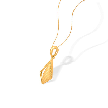 Diamond Edge Gold Modern Pendant for Women