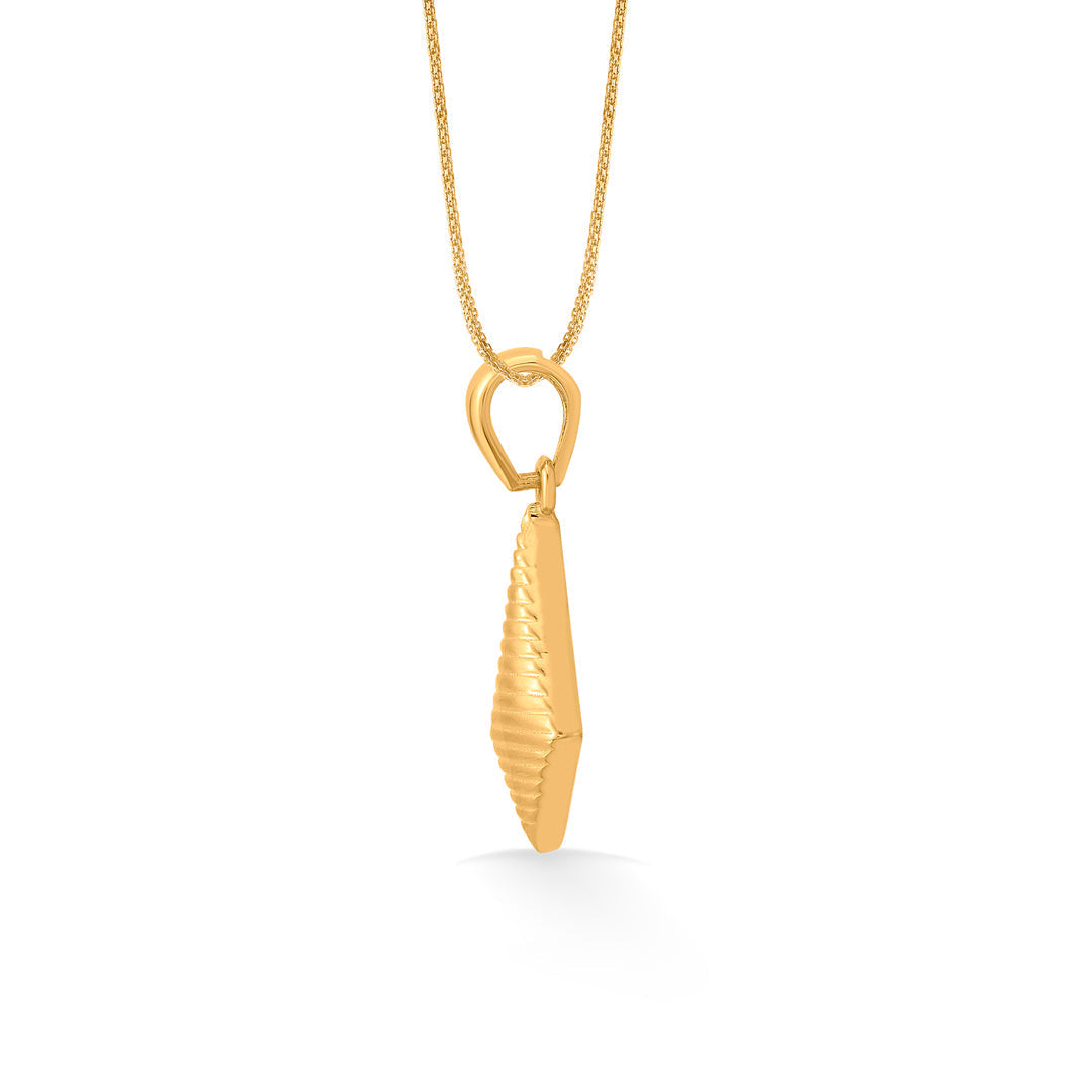 Diamond Edge Gold Modern Pendant for Women