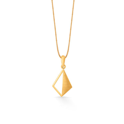 Diamond Edge Gold Modern Pendant for Women