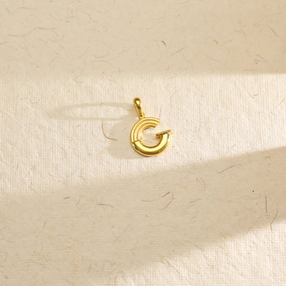 Gleam G Gold Alphabet Pendant for Women
