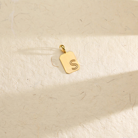 Shine S Gold Alphabet Pendant for Women