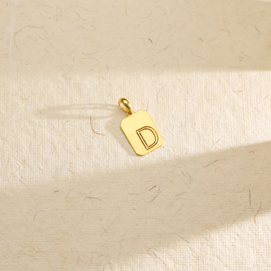 Glow D Gold Alphabet Pendant for Women