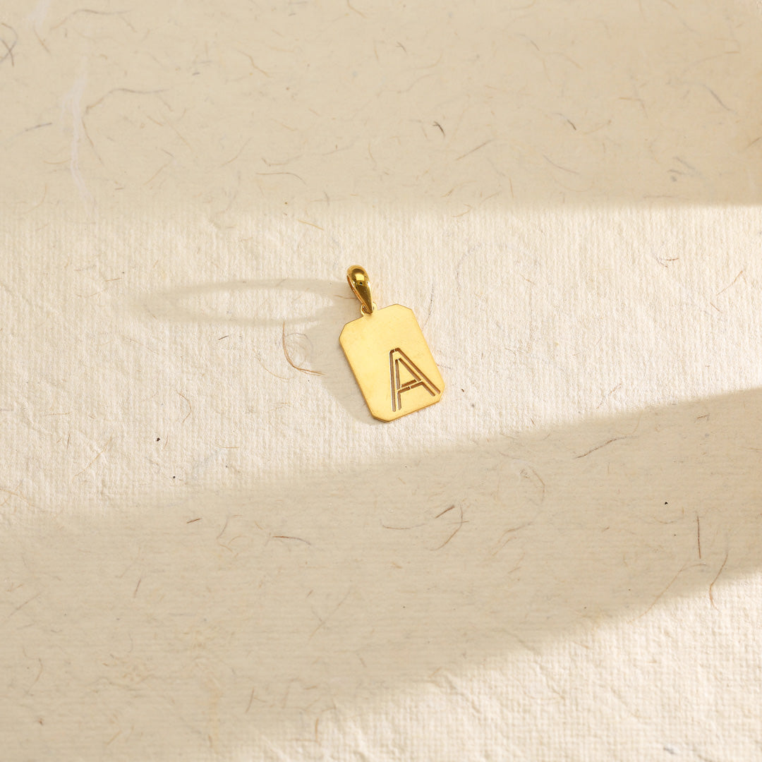 Allure A Gold Alphabet Pendant for Women