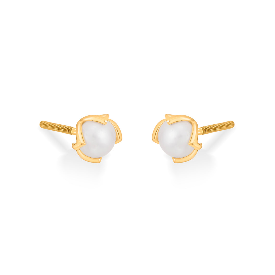 Sunlit Pearl Gold Pendant Set for Women