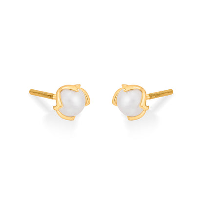 Sunlit Pearl Gold Pendant Set for Women