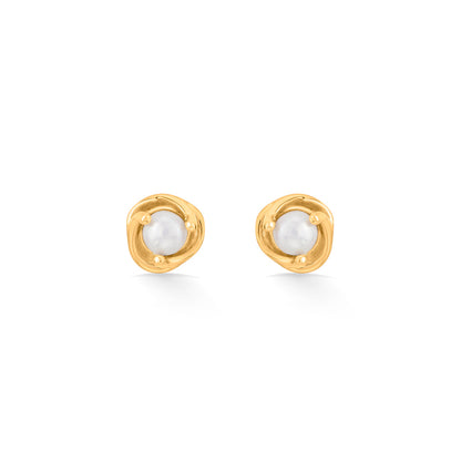 Pearl Blossom Gold Pendant Set for Women