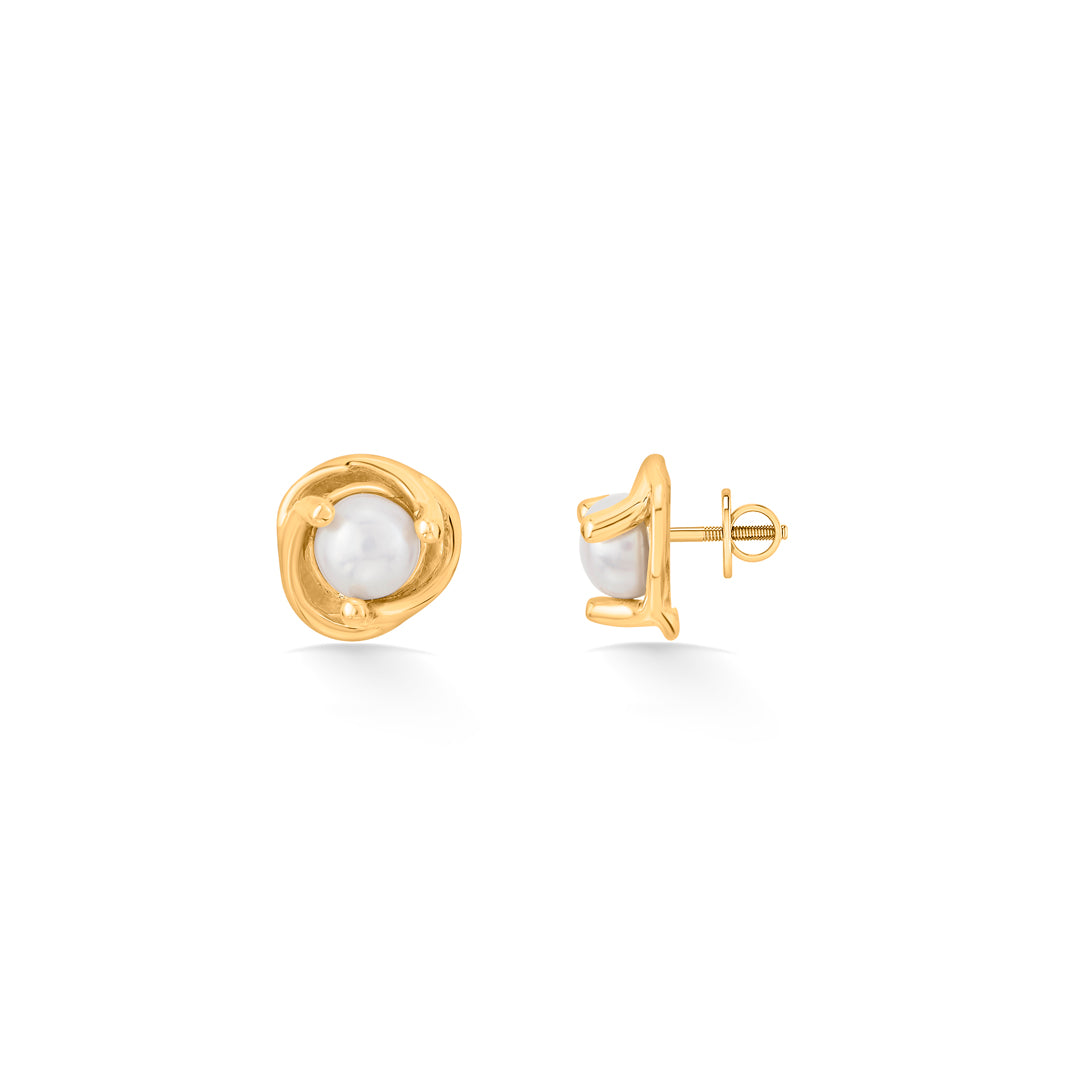 Pearl Blossom Gold Pendant Set for Women