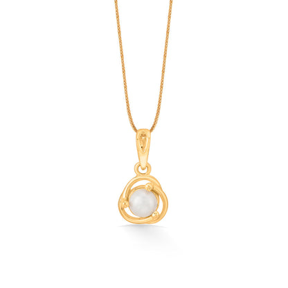 Pearl Blossom Gold Pendant Set for Women