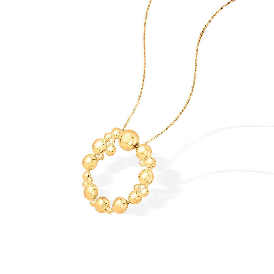 Regal Beads Gold Pendant Set for Women