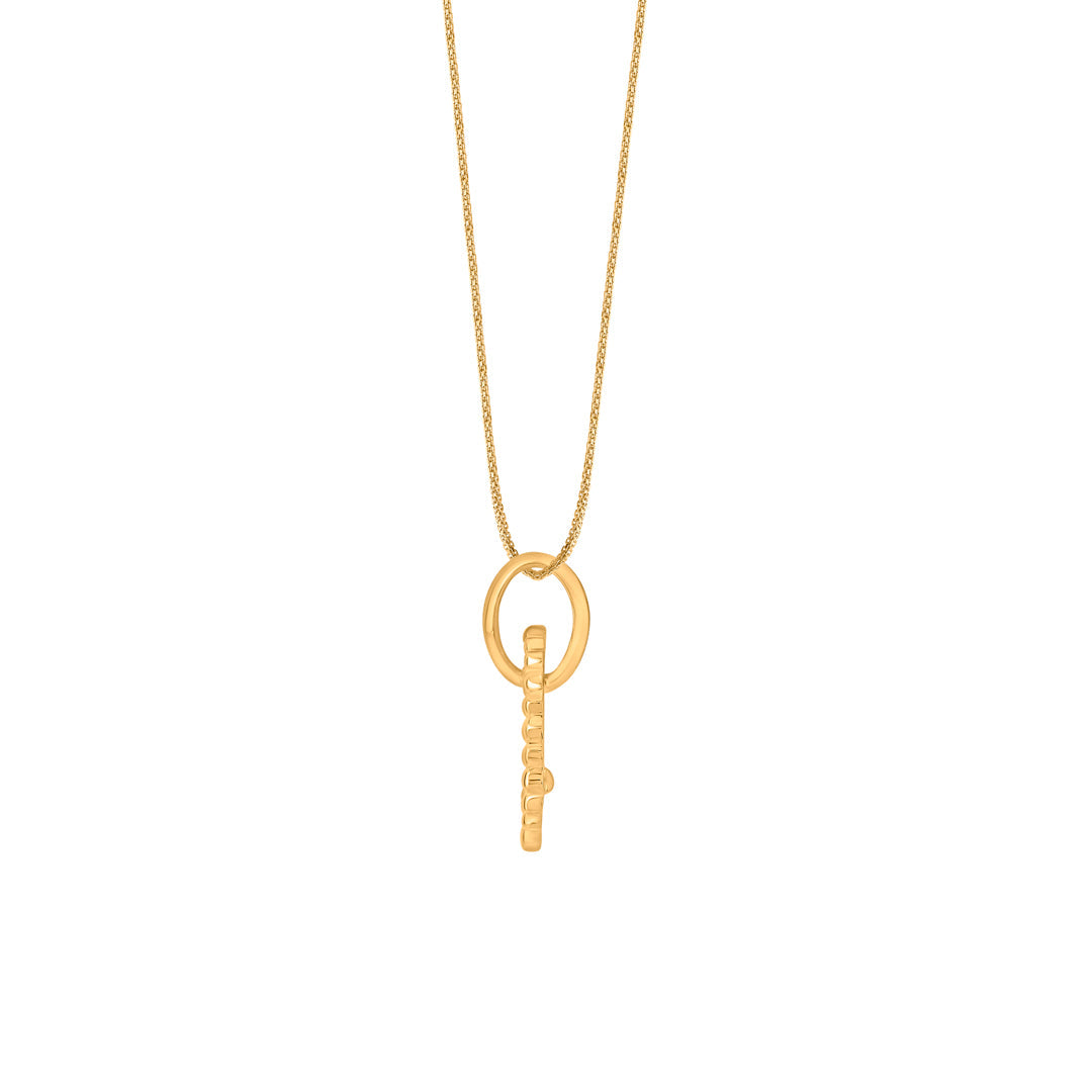 Double Halo Gold Pendant Set for Women