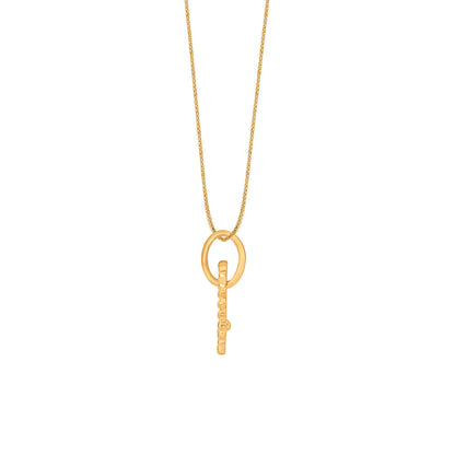 Double Halo Gold Pendant Set for Women