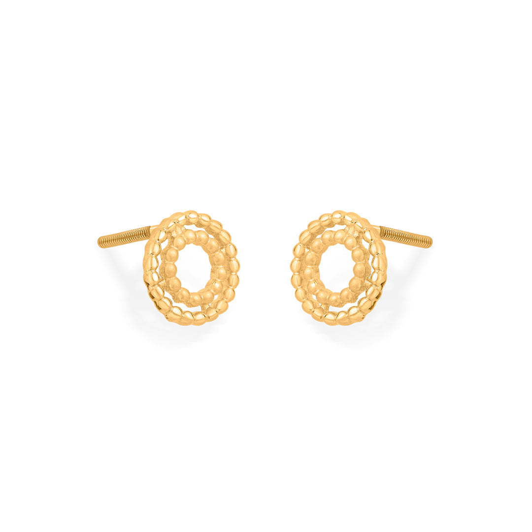 Double Halo Gold Pendant Set for Women