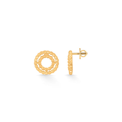 Double Halo Gold Pendant Set for Women