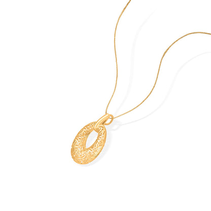 Lace Glow Gold Pendant Set for Women