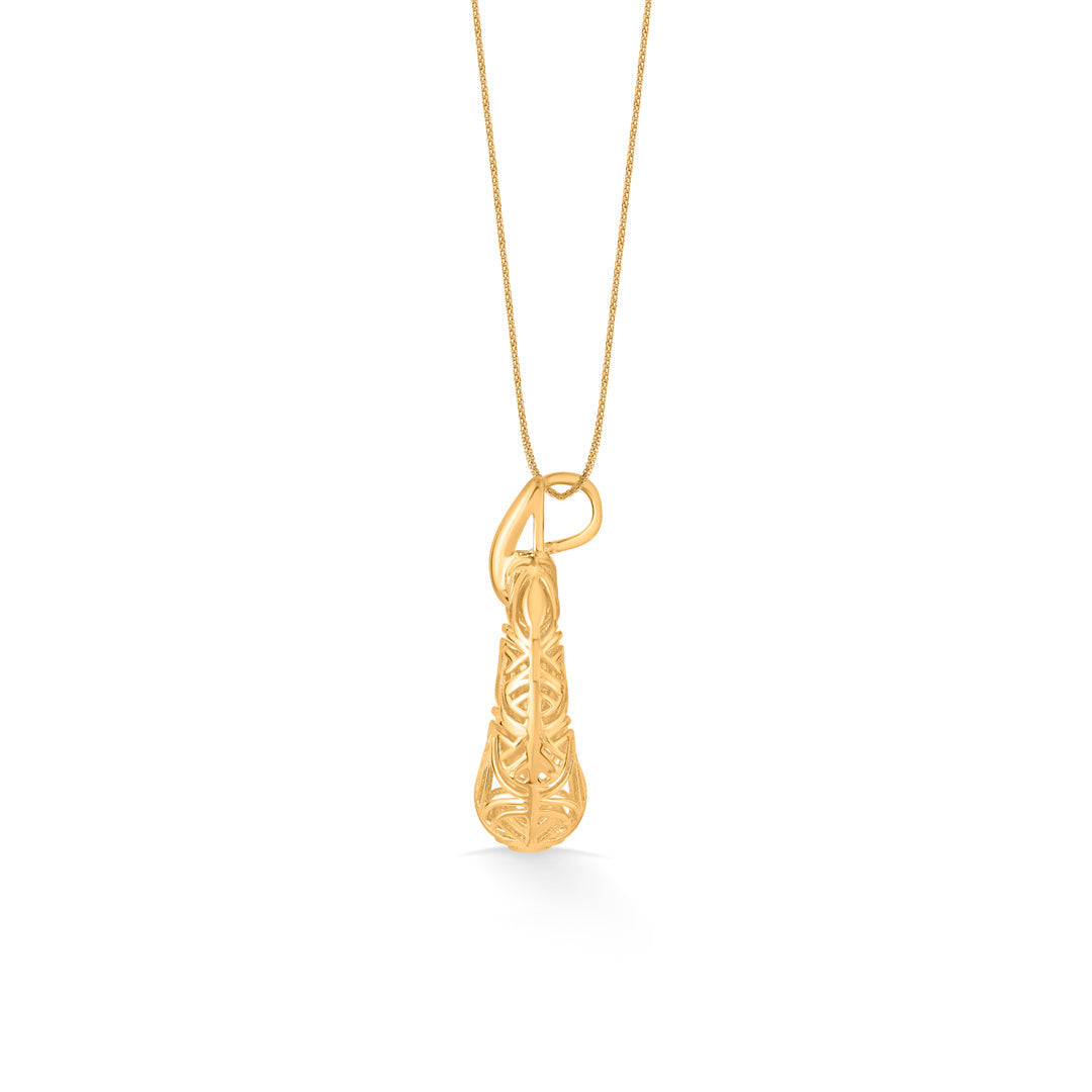 Lace Glow Gold Pendant Set for Women