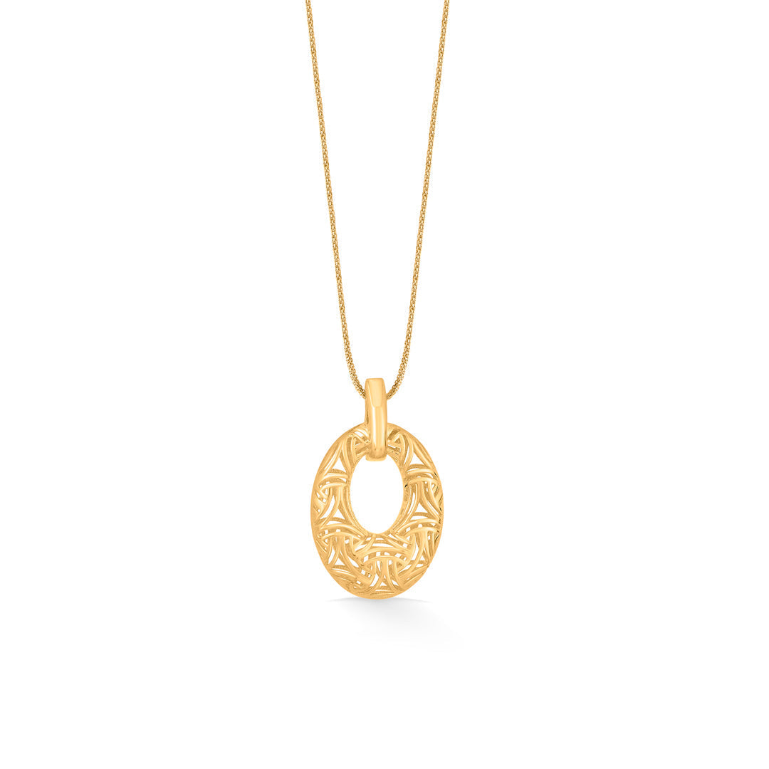 Lace Glow Gold Pendant Set for Women