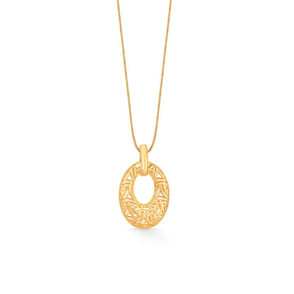 Lace Glow Gold Pendant Set for Women