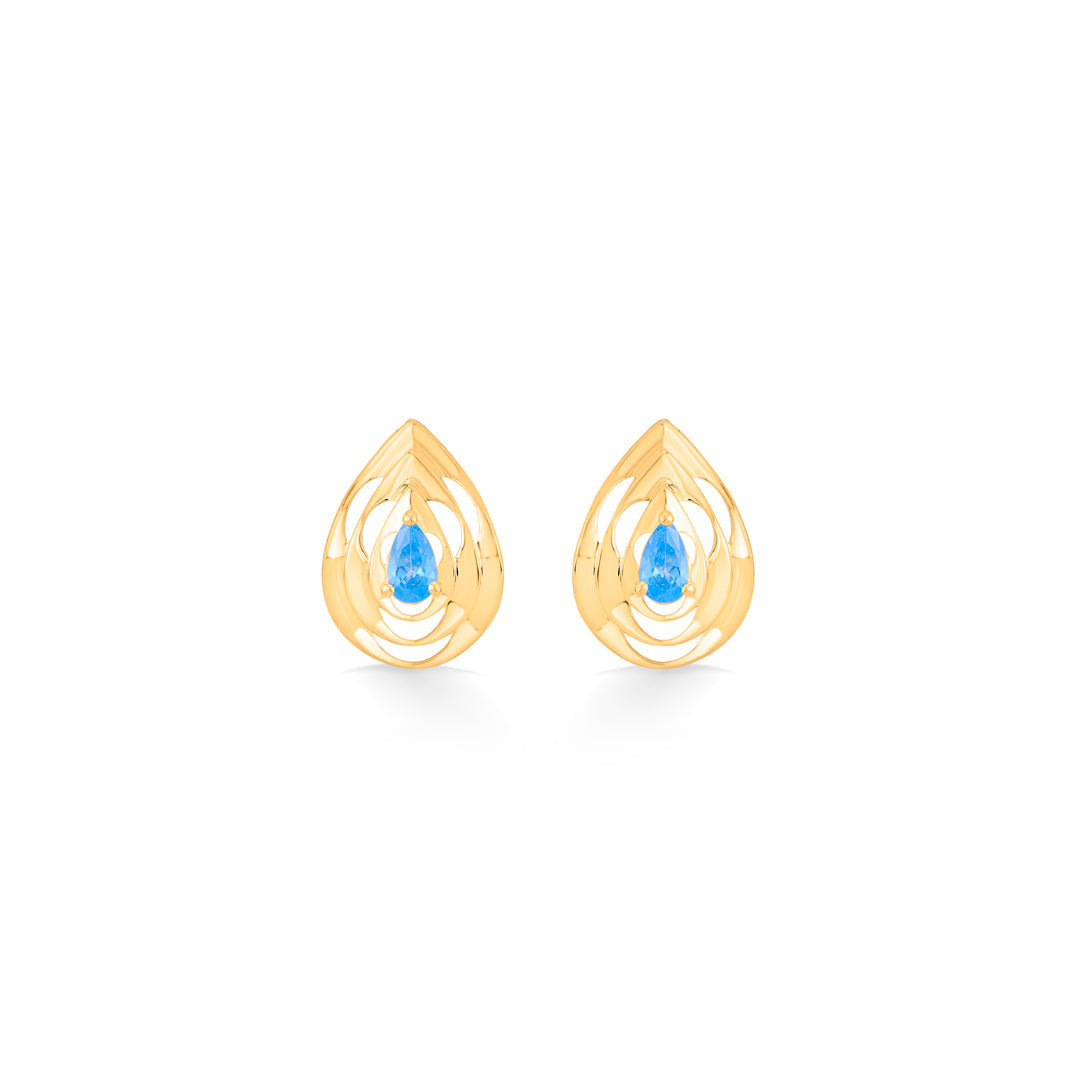 Sapphire Shine Gold Pendant Set for Women