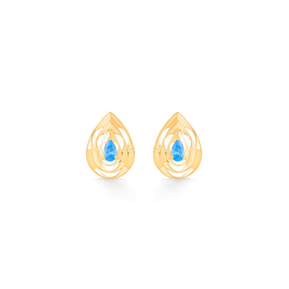 Sapphire Shine Gold Pendant Set for Women