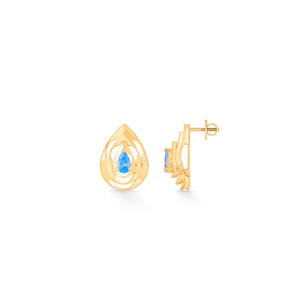 Sapphire Shine Gold Pendant Set for Women