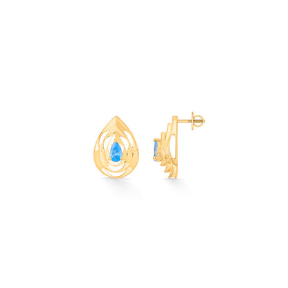 Sapphire Shine Gold Pendant Set for Women