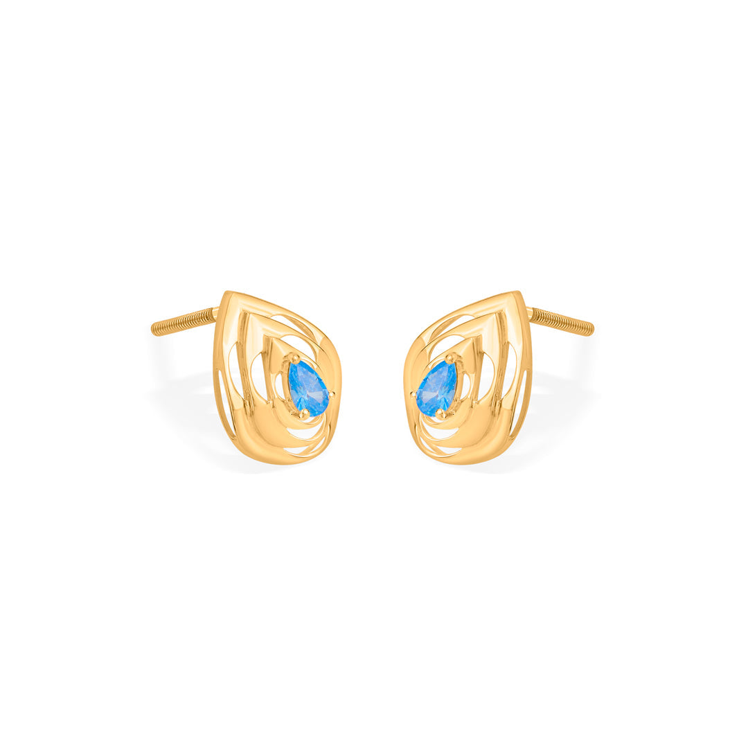 Sapphire Shine Gold Pendant Set for Women