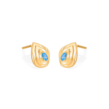 Sapphire Shine Gold Pendant Set for Women