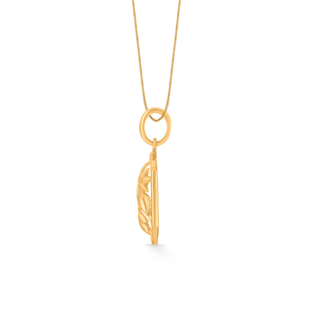 Leaf Canopy Gold Pendant Set for Women