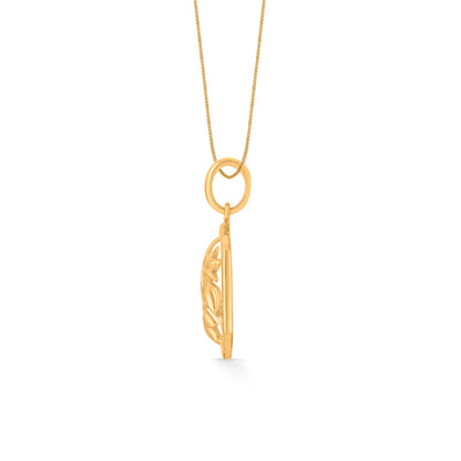 Leaf Canopy Gold Pendant Set for Women