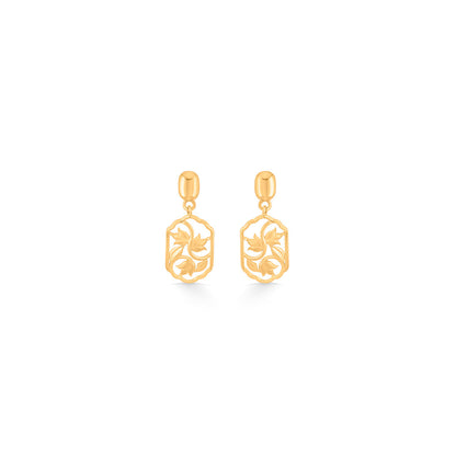 Leaf Canopy Gold Pendant Set for Women