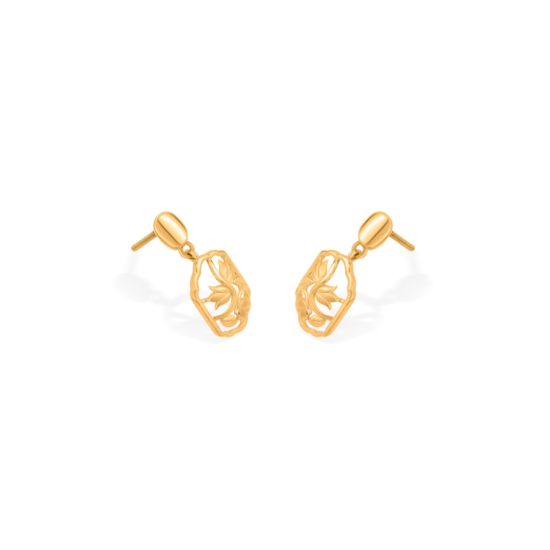 Leaf Canopy Gold Pendant Set for Women