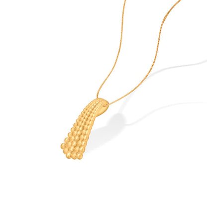 Solar Tassel Gold Pendant Set for Women