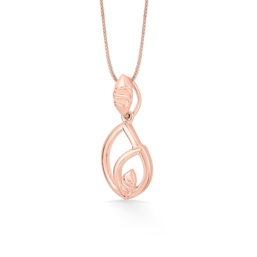 Golden Leaf Gold Pendant Set for Women