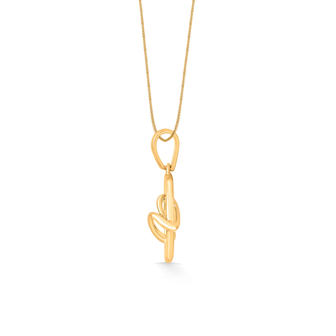 Luxe Knot Gold Pendant Set for Women