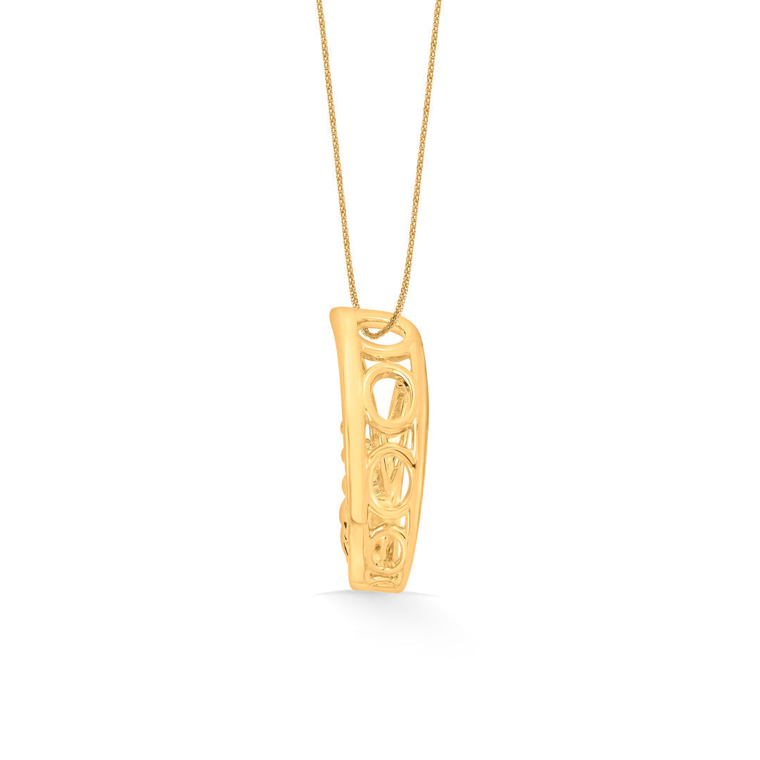Sun Twist Gold Pendant Set for Women