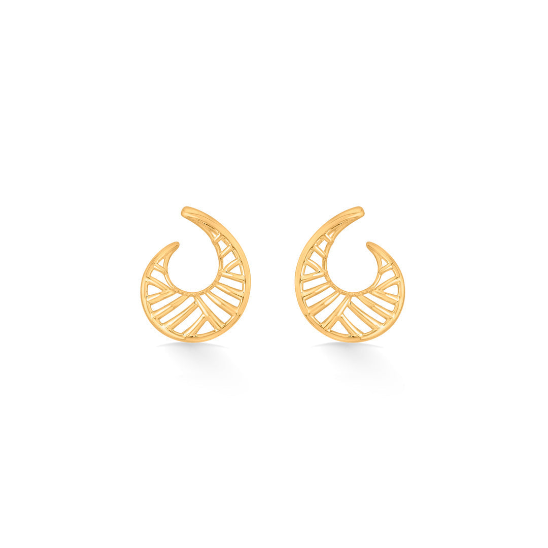 Sun Twist Gold Pendant Set for Women