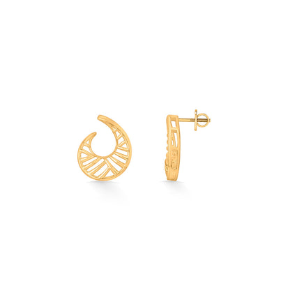Sun Twist Gold Pendant Set for Women