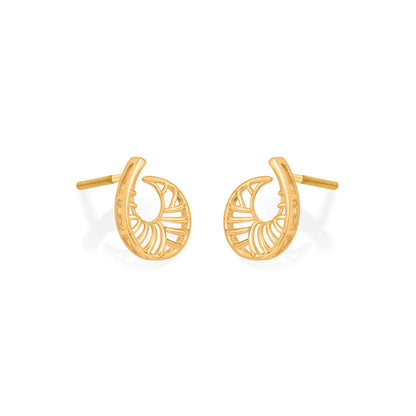 Sun Twist Gold Pendant Set for Women