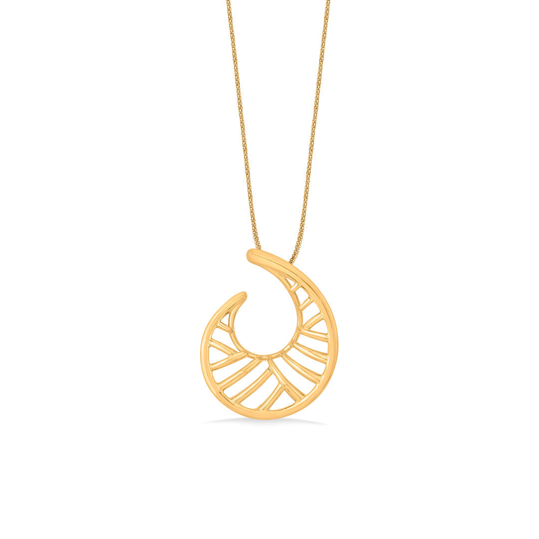 Sun Twist Gold Pendant Set for Women