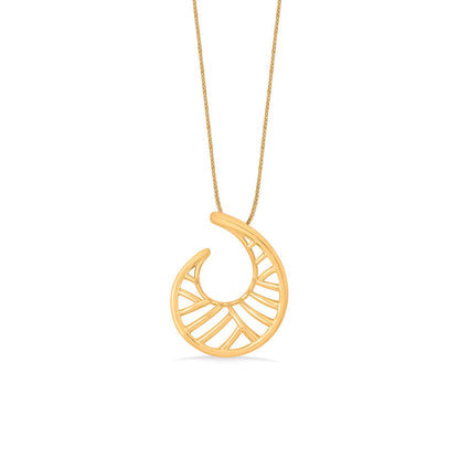 Sun Twist Gold Pendant Set for Women