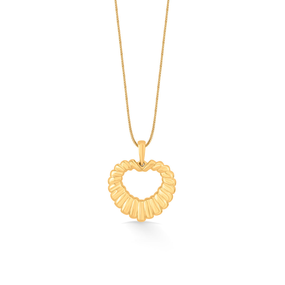 Heart Glow Gold Pendant Set for Women